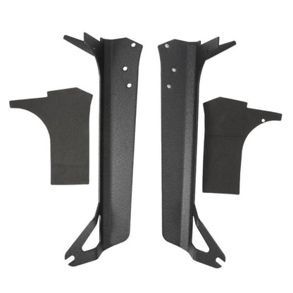 Auxbeam 7" LED Halo Headlights + 4" Inch LED Fog Lights with DRL + 5D-PRO 52" Straight LED Light Bar + Windshield Mounting Brackets + 18W Spot Beam Pod Lights Set for for Jeep Wrangler JK - GP00007760