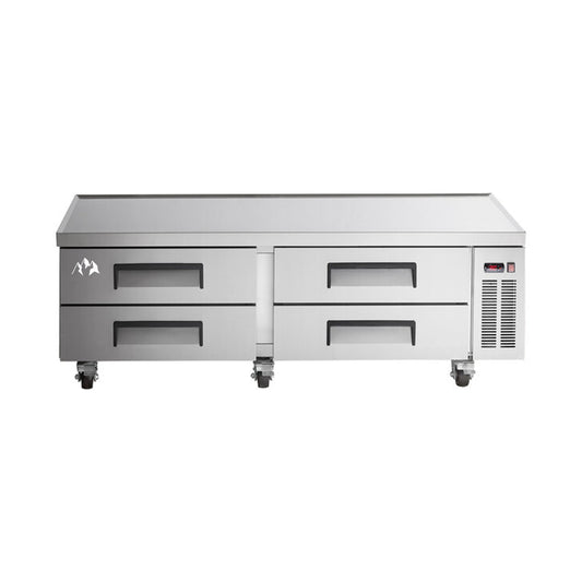 Chef AAA Commercial 72" Chef Base Refrigerator 4 Drawer 1100lbs Capacity - TCB72-D4