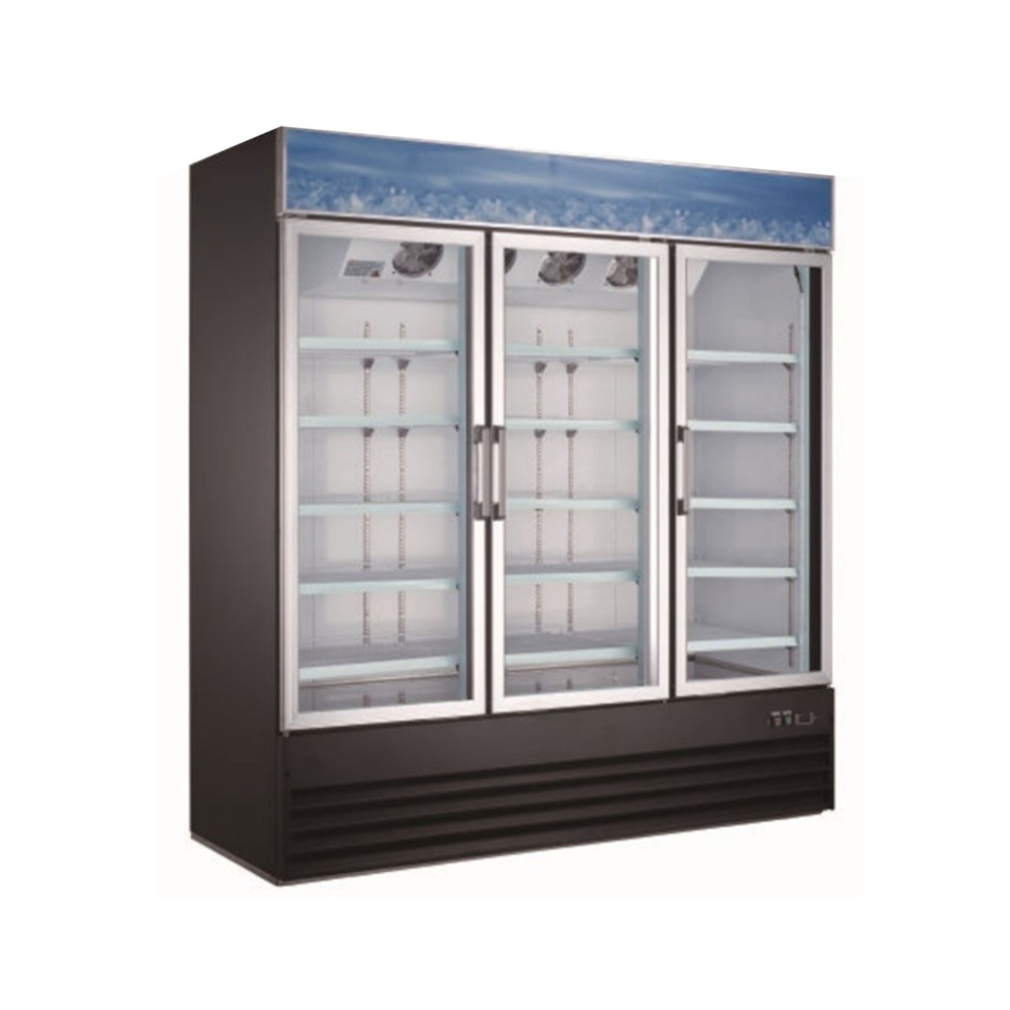 Chef AAA - SD1.9L3-HC,  Commercial 79" 3 Glass Door Merchandiser Freezer - SD1.9L3-HC