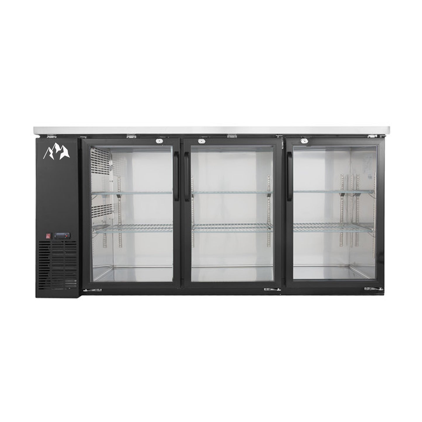 Chef AAA Commercial 73" Glass Door Back Bar Refrigerator 19.2 cu.ft. - TBB-72G-HC
