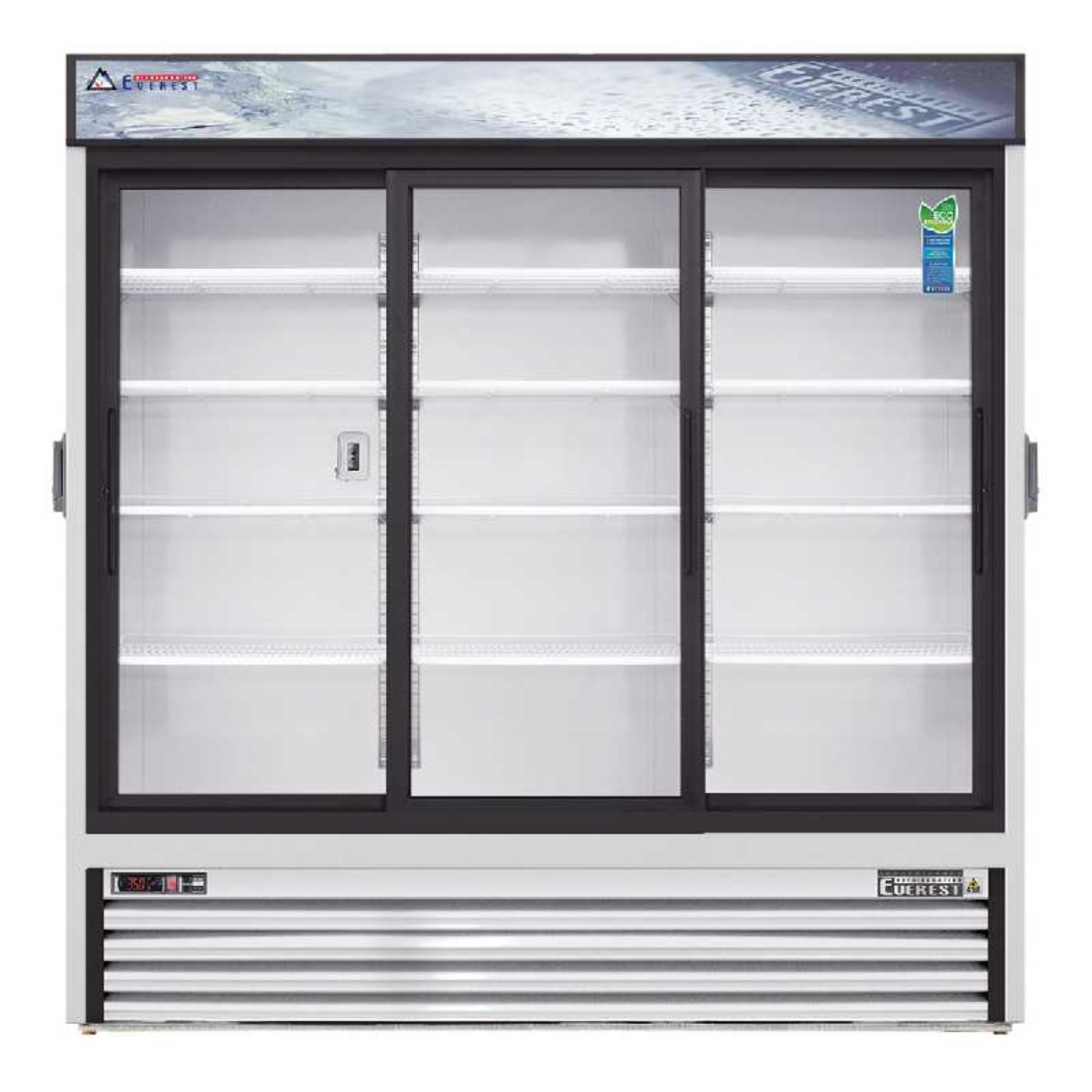 Everest Commercial 72" 3 Sliding Glass Door Chromatography Merchandiser Refrigerator 69 cu. ft. - EMGR69C