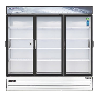 Everest Commercial 72" 3 Swing Glass Door Chromatography Merchandiser Refrigerator 71 cu. ft. - EMSGR69C