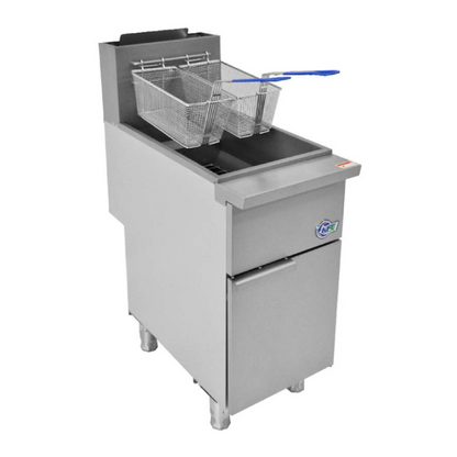 Chef AAA - KF-F3-NG, Commercial 40lbs Deep Fryer 3 Tube Natural Gas - KF-F3-NG