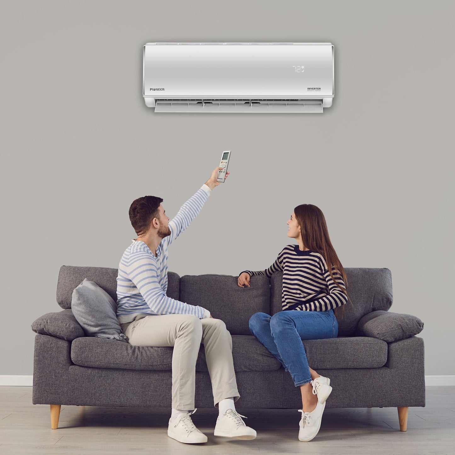 Pioneer® Diamante Essenza™ 17,000 BTU 17 SEER2 230V High-Wall Ductless Mini-Split Air Conditioner Inverter Heat Pump with 16 Ft. Kit