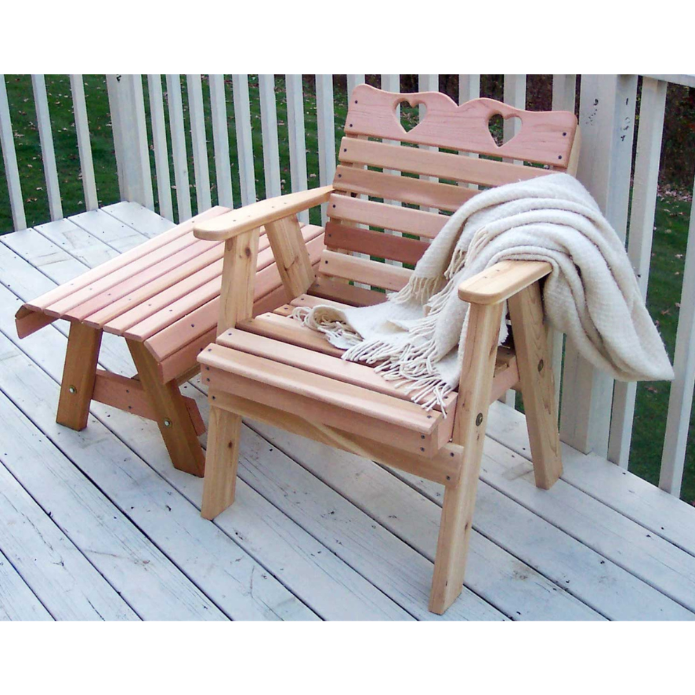 Creekvine Designs Cedar Country Hearts Patio Chair - WF4130CVD