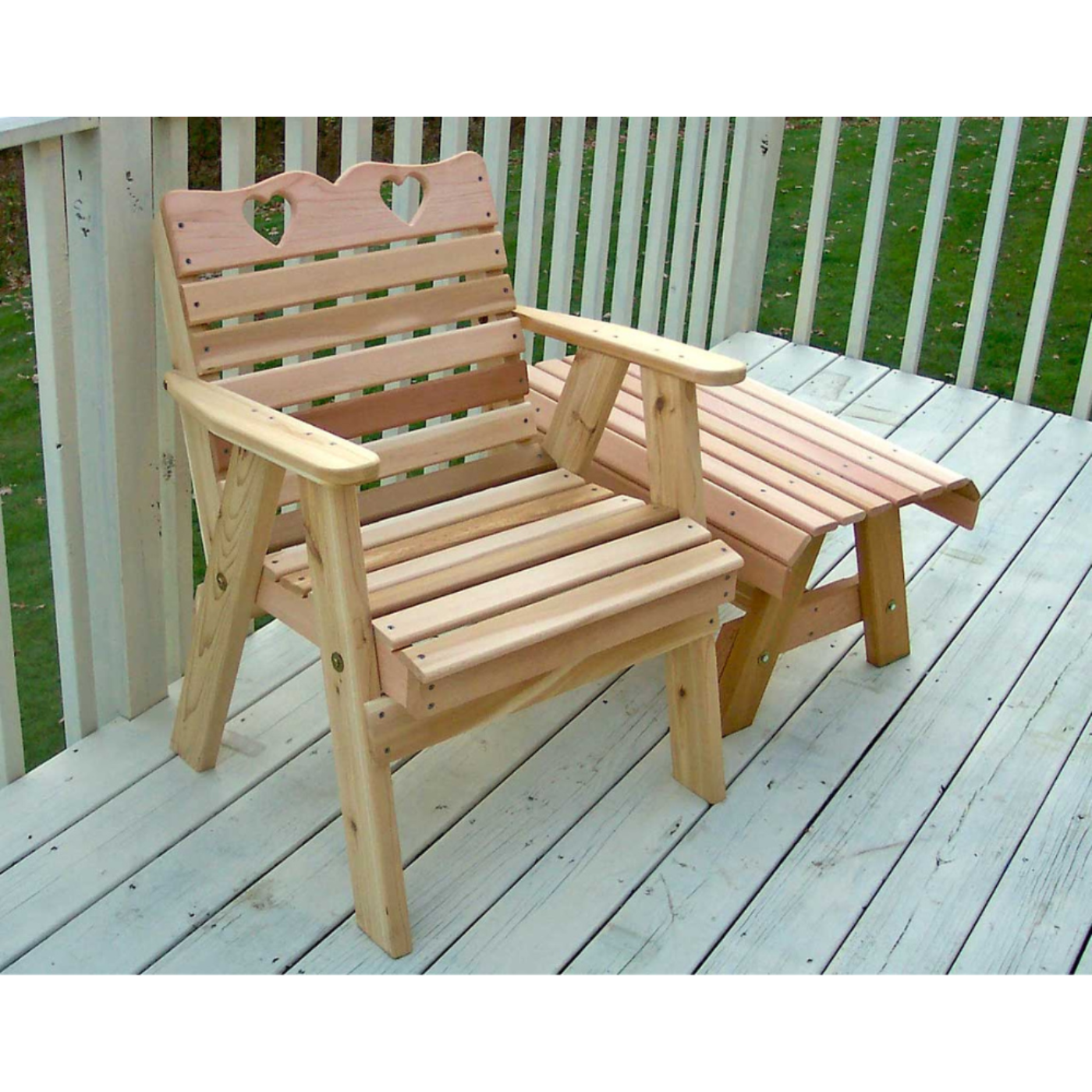 Creekvine Designs Cedar Country Hearts Patio Chair - WF4130CVD