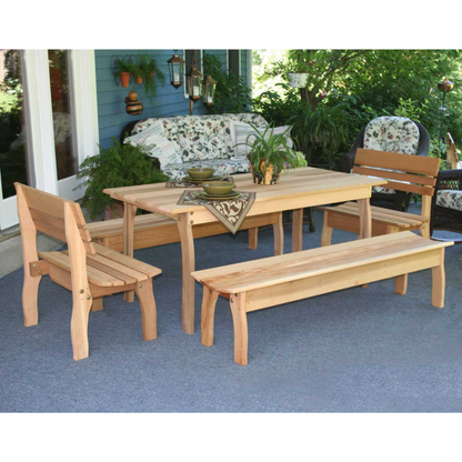 Creekvine Designs Cedar Gathering Dining Set - ELY46CTT2B2BBCVD
