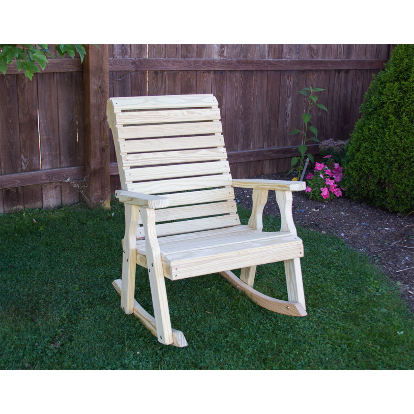 Creekvine Designs Treated Pine Rollback Rocking Chair - FR24RBCVD