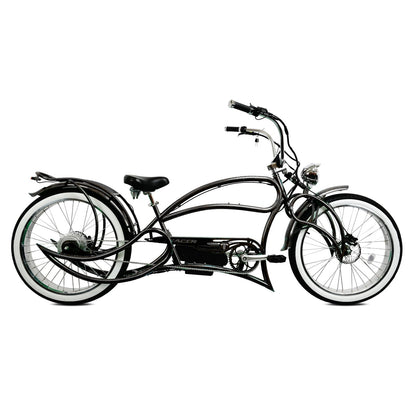 Tracer 800W Beyond Pro Stretch Classic Chopper Electric Bike - MB-EB-BEYOND Pro-BK - MB-EB-BEYOND Pro-BK