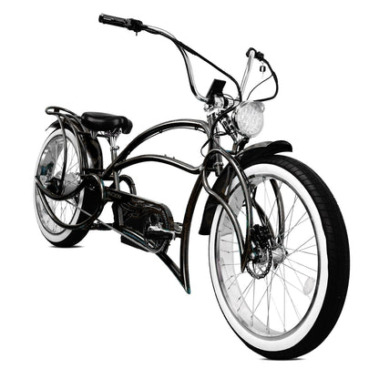 Tracer 800W Beyond Pro Stretch Classic Chopper Electric Bike - MB-EB-BEYOND Pro-BK - MB-EB-BEYOND Pro-BK
