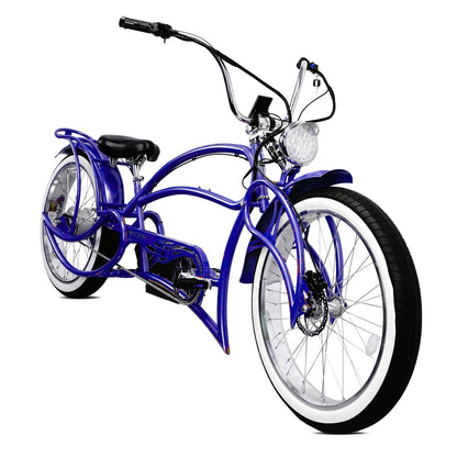 Tracer 800W Beyond Pro Stretch Classic Chopper Electric Bike - MB-EB-BEYOND Pro-BK - MB-EB-BEYOND Pro-BK