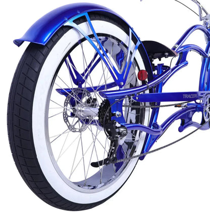 Tracer 26" Raider Pro DS7 Stretch Chopper Cruiser Bike - MB-RD-PDS7-BLU