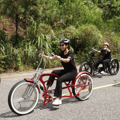 Tracer 26" Scorpion Pro DTS Stretch Chopper Cruiser Bike - MB-SP-PDTS-WHT