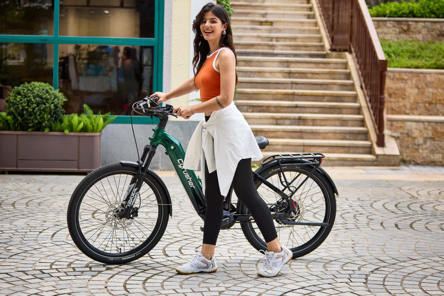 Cyrusher Path E-Bike | 59 Mi Range • 750 W Power • City Comfort - Path-BL-US