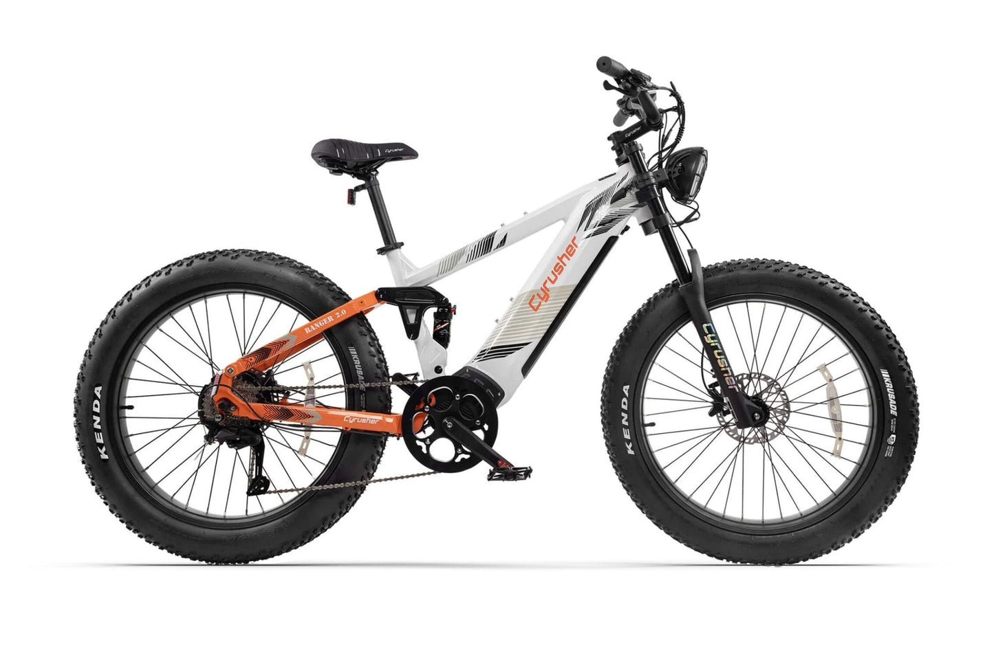 Cyrusher Ranger 2.0 Step-Over Full-Suspension E-Bike - US-RNGR2.0-WH