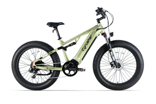 Cyrusher Rover Step-Over Full-Suspension E-Bike - US-ROVER-GREEN
