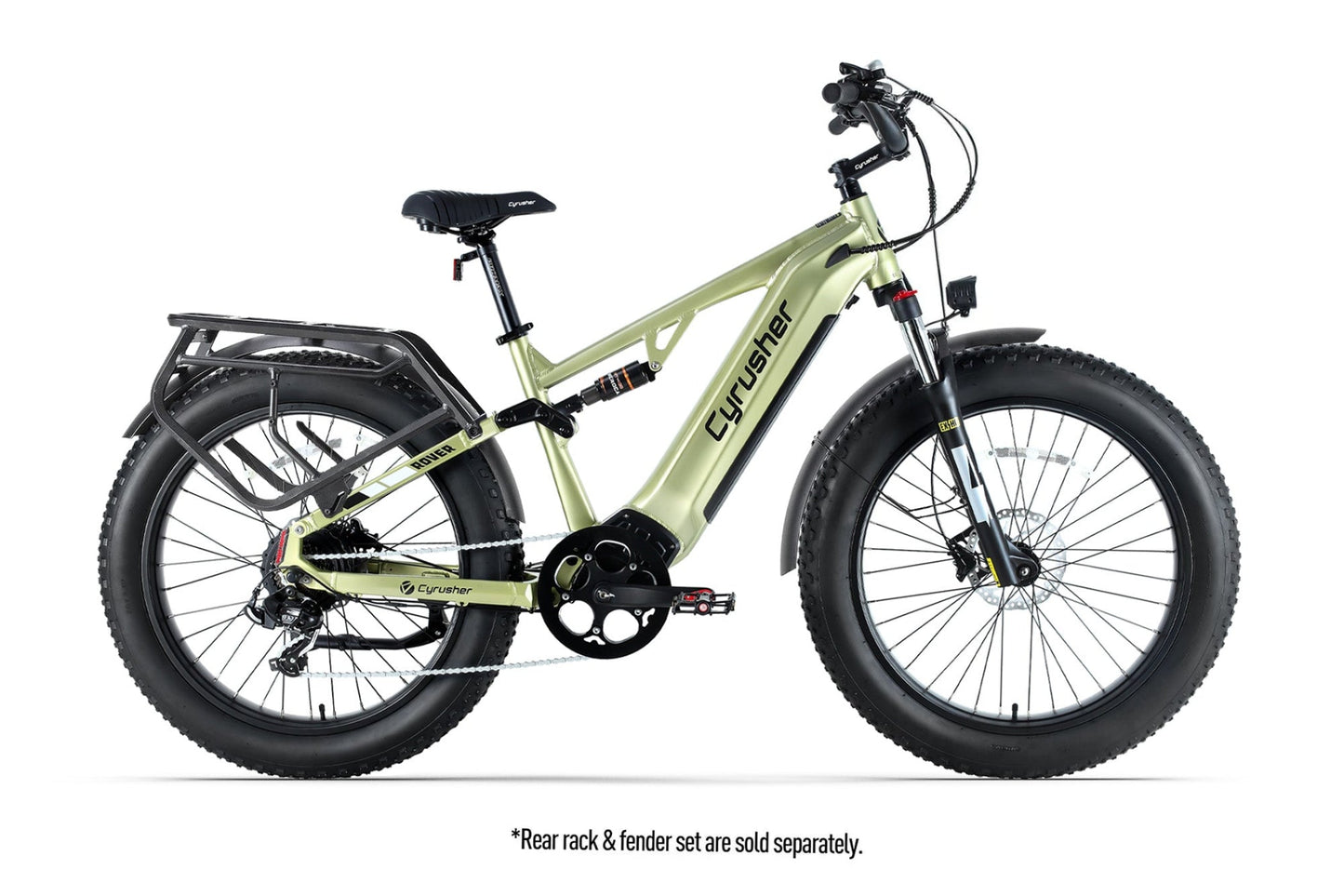Cyrusher Rover Step-Over Full-Suspension E-Bike - US-ROVER-GREEN
