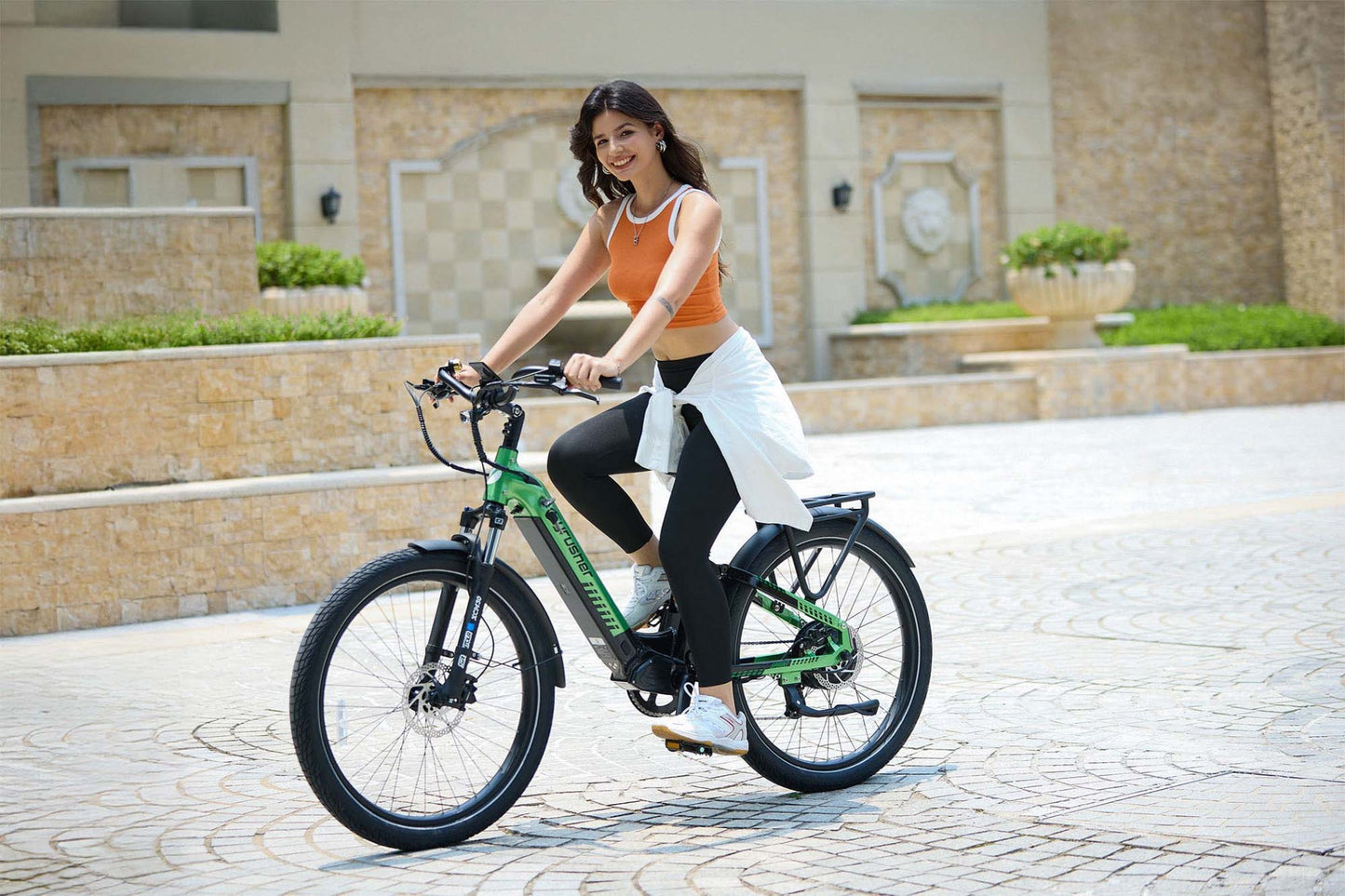 Cyrusher Sprint Step-Through City E-Bike - US-Sprint-Green