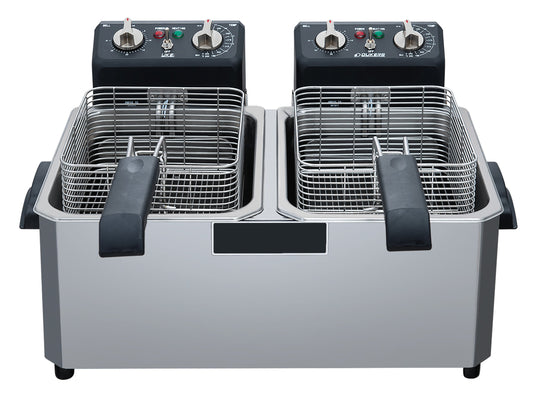 Chef AAA 20lb Two Basket Electric Countertop Deep Fryer - TCF10ED