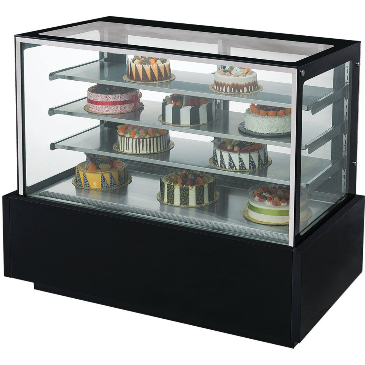 Chef AAA - CV-180 72" Refrigerated Flat Glass Bakery Display Case - CV-180