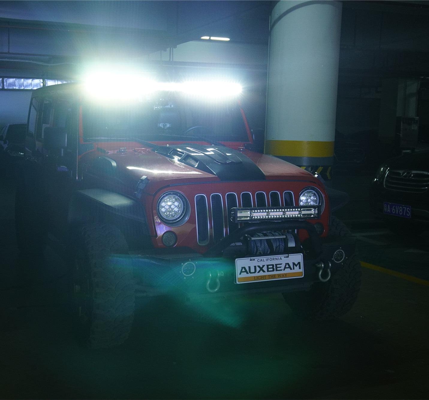 Auxbeam 52" 5D-PRO Light Bar&Windshield Mounting Brackets For Jeep Wrangler JK 2007~2017 - GP00007521