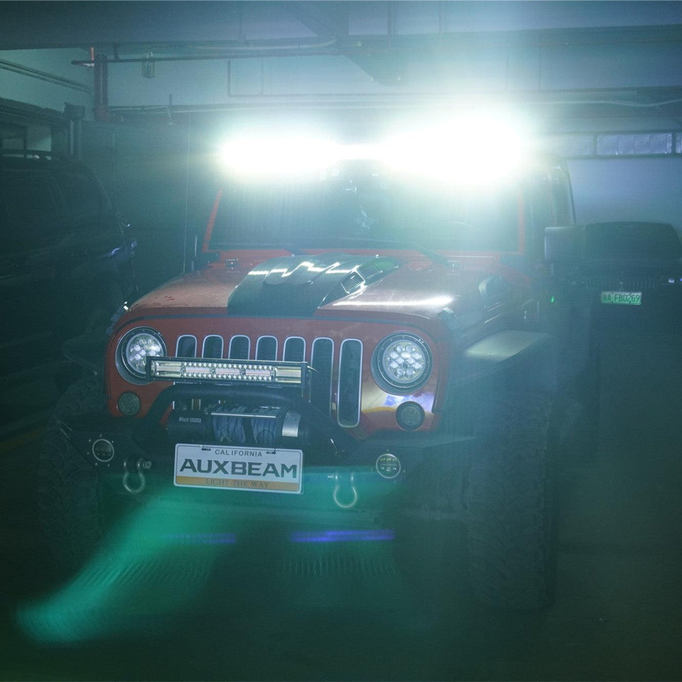 Auxbeam 52" 5D-PRO Light Bar&Windshield Mounting Brackets For Jeep Wrangler JK 2007~2017 - GP00007521