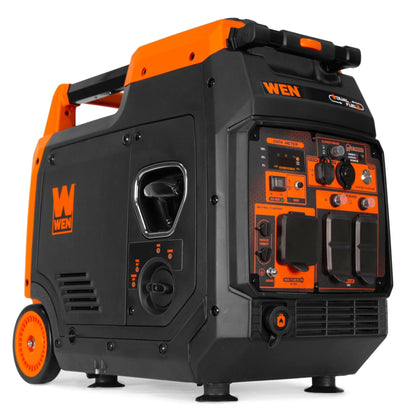 WEN DF480iX Quiet and Lightweight 4800-Watt Dual Fuel RV-Ready Electric Start Portable Inverter Generator with Fuel Shut Off and CO Watchdog - DF480iX