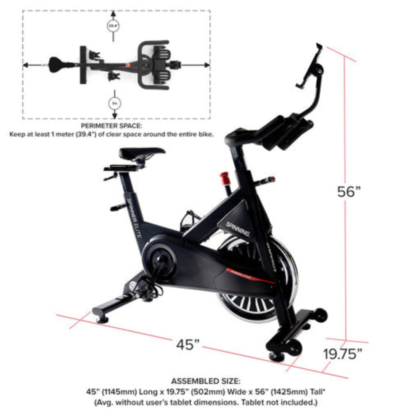 Spinning Elite Connected Home Spinner Bike - 10-033