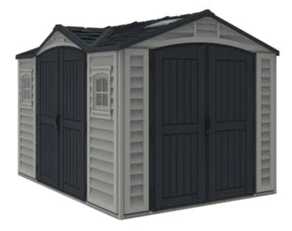 Duramax 10.5x8 Apex Pro Vinyl Shed w/ Foundation 40116