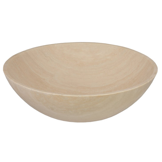 Eden Bath White Travertine Bowl Stone Sink - EB_S002WT-P