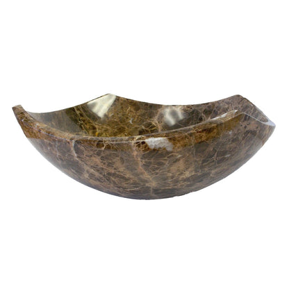 Eden Bath Arched Edges Bowl Sink - Dark Emperador - EB_S027DE-P