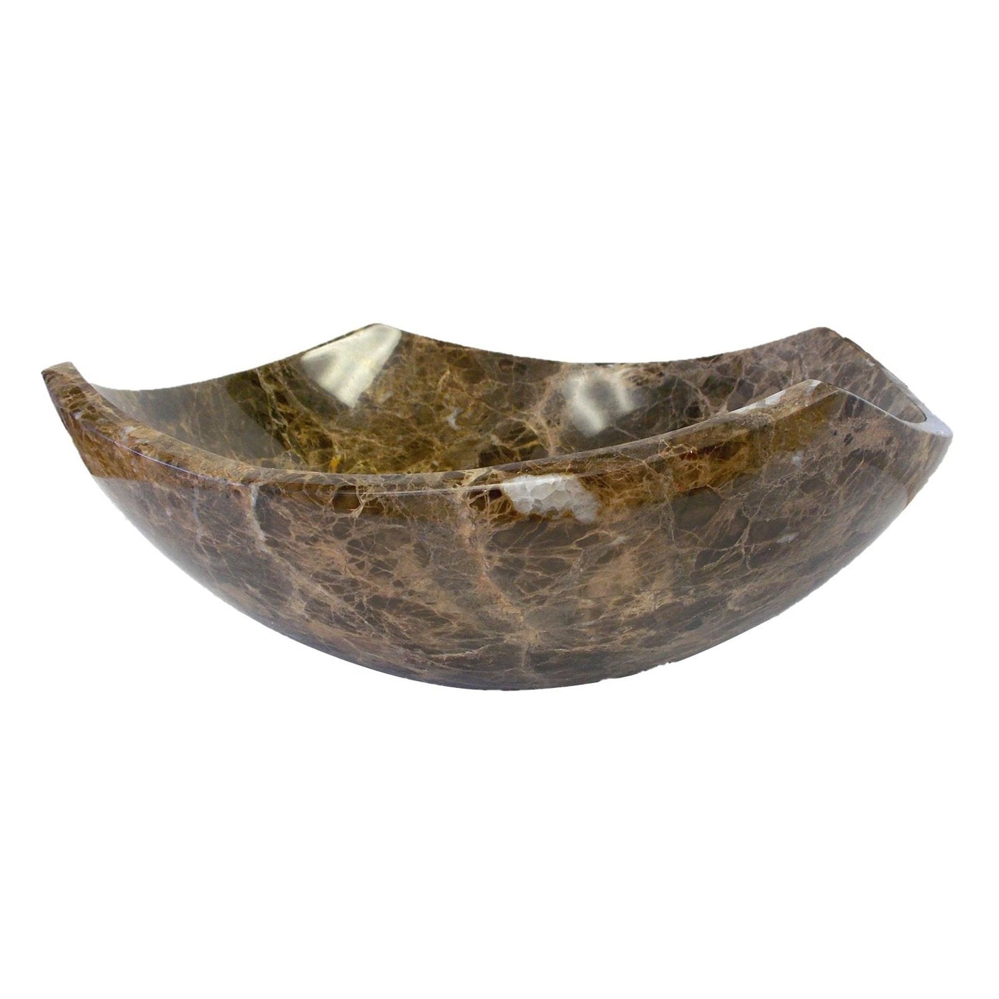 Eden Bath Arched Edges Bowl Sink - Dark Emperador - EB_S027DE-P