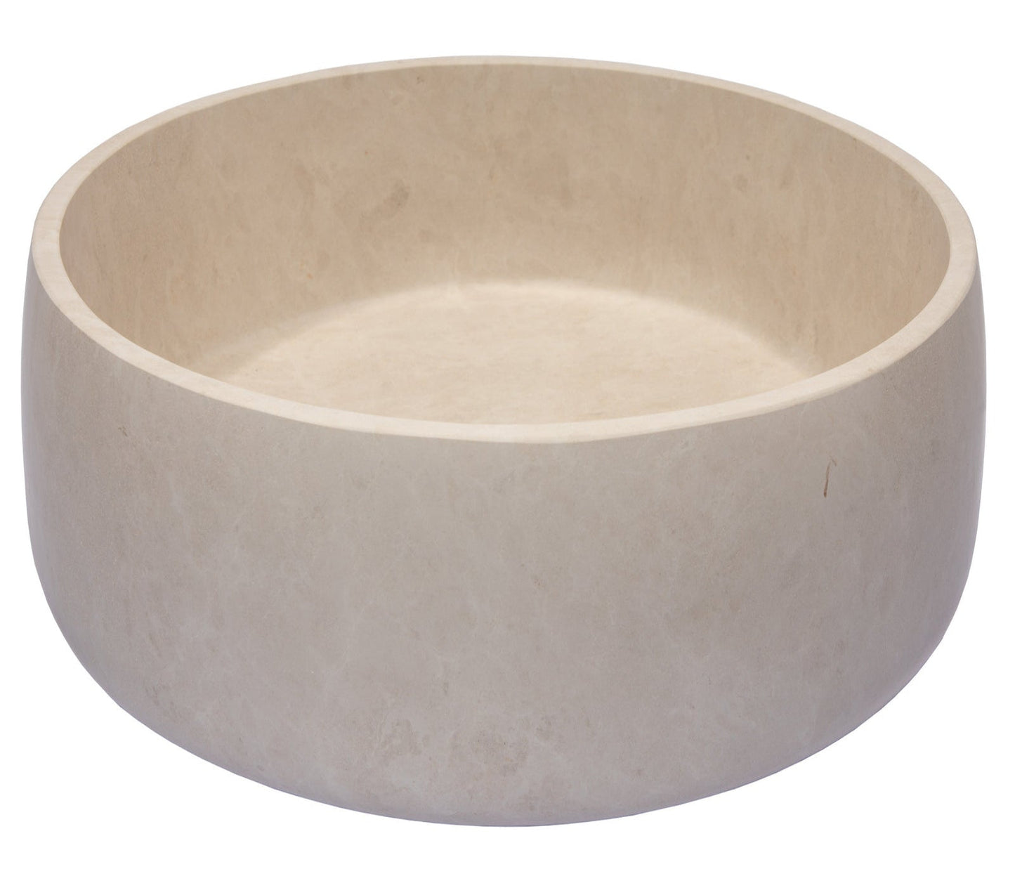 Rounded Vessel Sink in Beige Marble - EB_S057NB-H