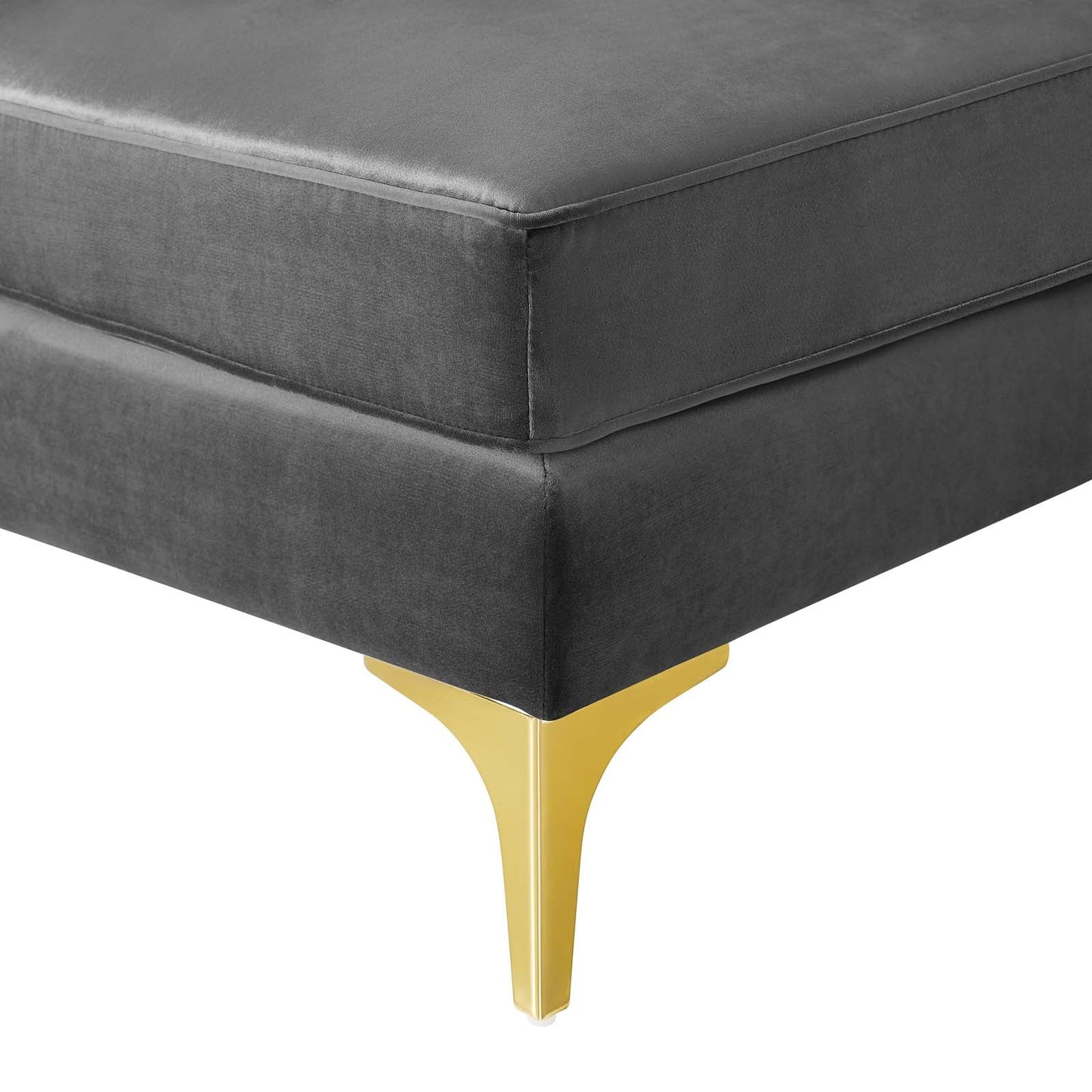 Modway Furniture Triumph Channel Tufted Performance Velvet Sofa - Luxe Glam Deco Design for Modern Living Spaces