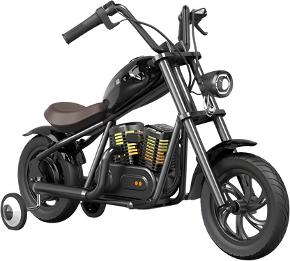 Hyper Gogo Challenger 12 Plus Electric Kids Motorcycle Bluetooth Speaker 21.9V 160W 10 MPH 7.5 Miles - EL-MB07P-ORANGE