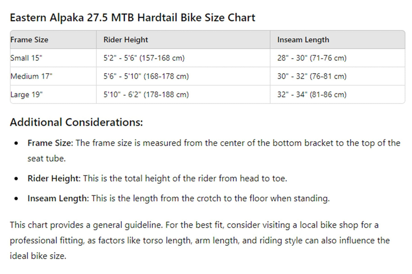 Eastern Alpaka 27.5 MTB Hardtail Bike - Blue
