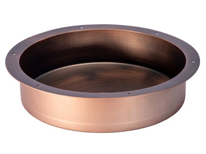Eden Bath 15" Round Stainless Steel Undermount Bathroom Sink with Drain in Bronze - EB_SS050BZ
