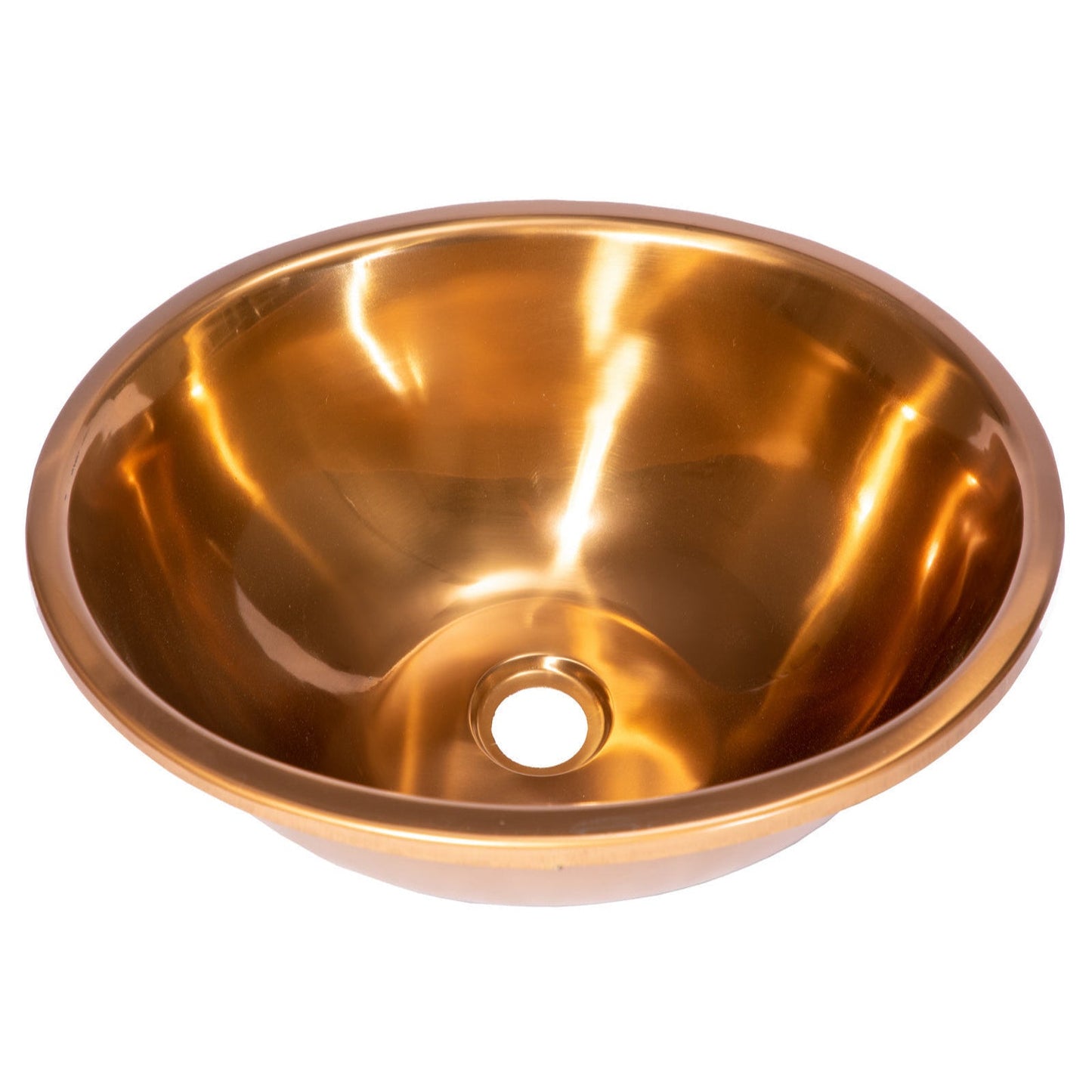 Eden Bath Oval 17 1/2" x 14" Top Mount Stainless Steel Bathroom Sink with Drain in Rose Gold - EB_SS052RG