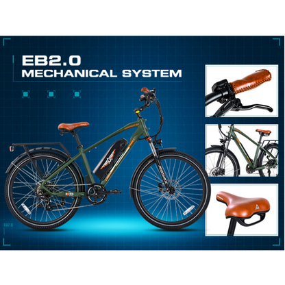 Addmotor 500W E-43 City Pro Electric Bike - EB-E43-CYN