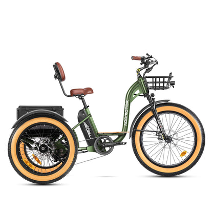 Addmotor 750W 48V Grandtan Plus II Trike Extra Fat Tire Electric Bike - EB-ADD-GTP2-NBL