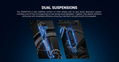 Addmotor 750W 48V Grandtan X Trike Full Suspension Electric Bike