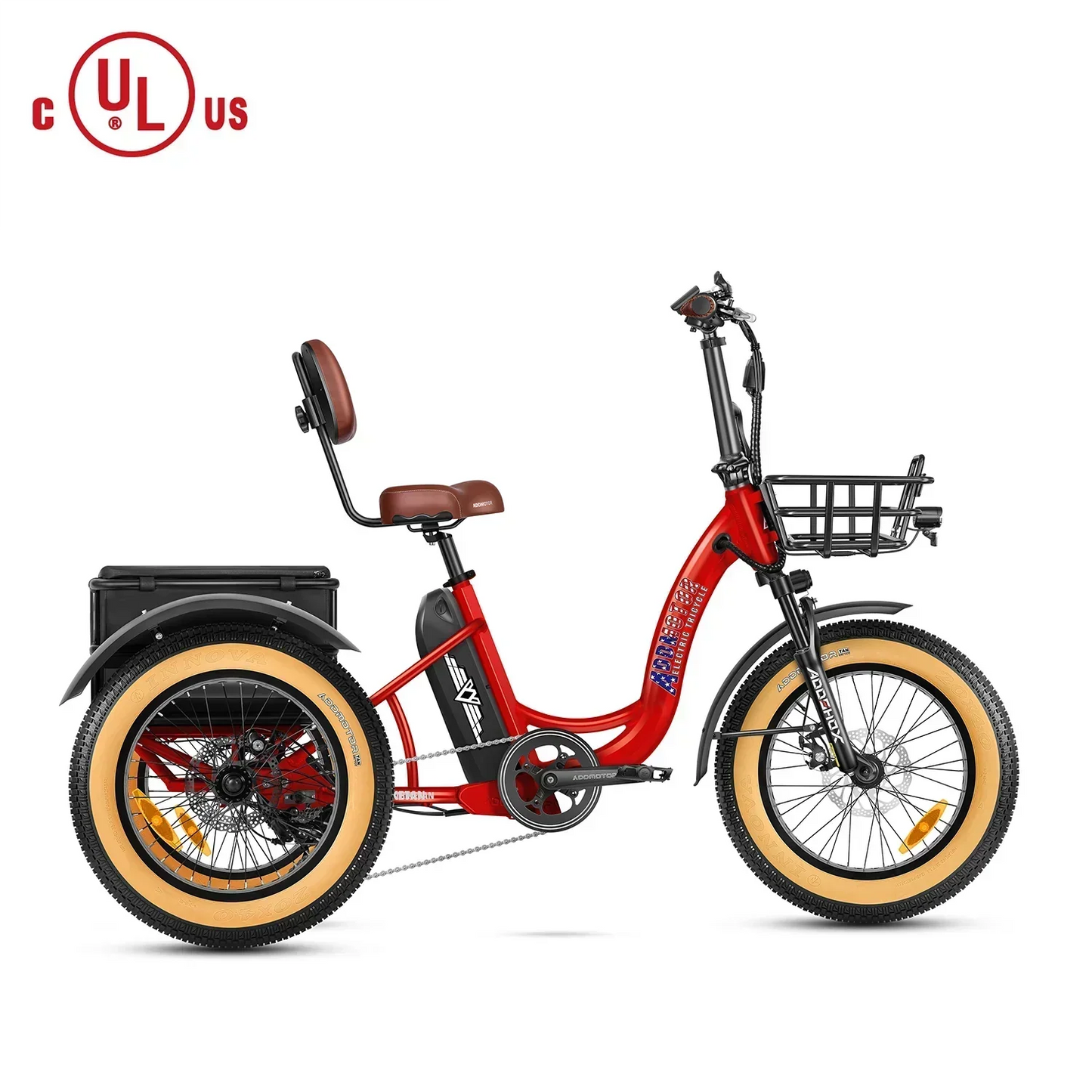 Addmotor 750W 48V Triketan II M-330 Trike Electric Bike - EB-ADD-TT2-YLW