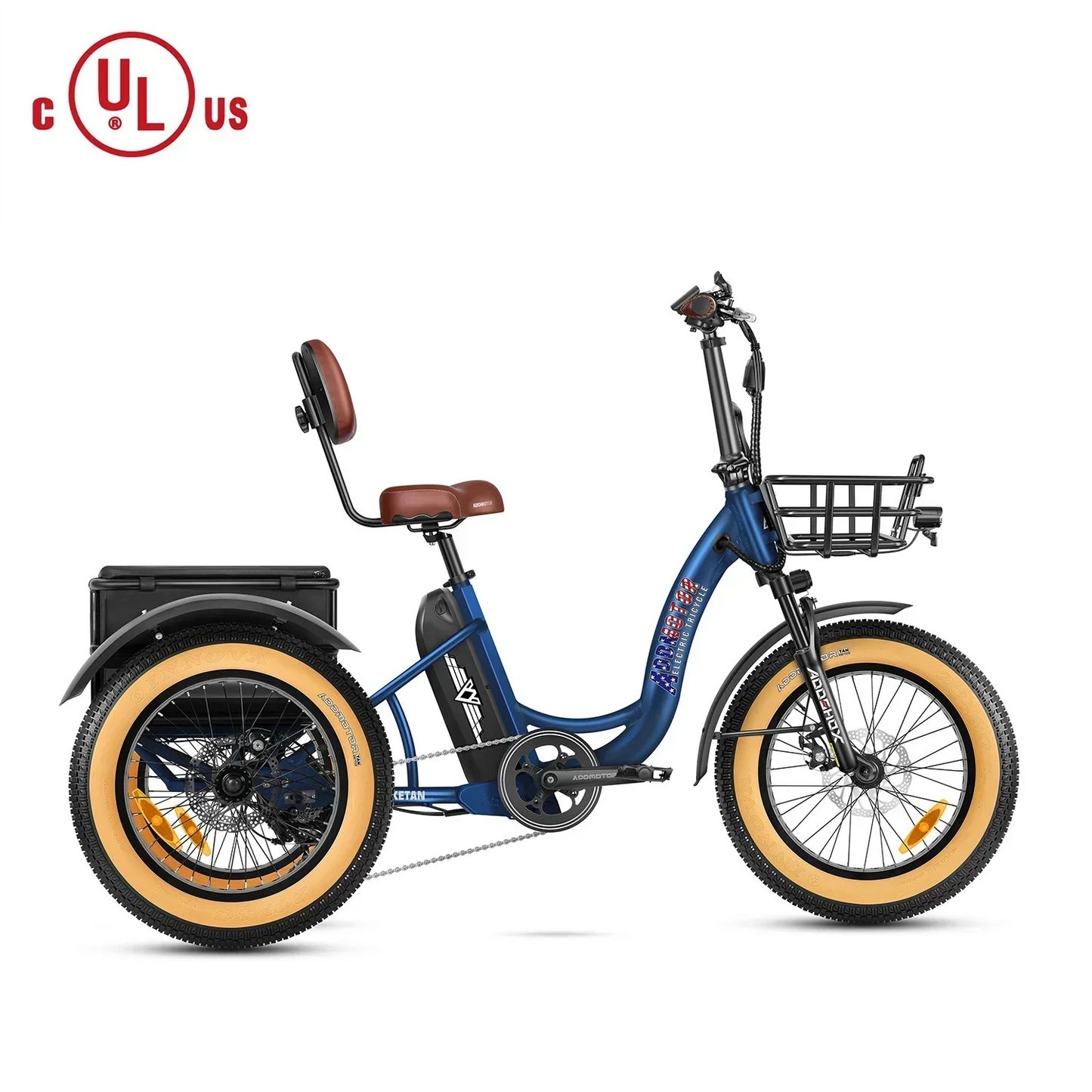 Addmotor 750W 48V Triketan II M-330 Trike Electric Bike - EB-ADD-TT2-YLW