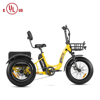 Addmotor 750W 48V Triketan II M-330 Trike Electric Bike - EB-ADD-TT2-YLW