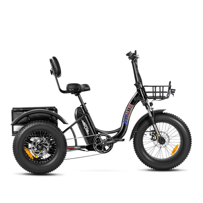 Addmotor 750W 48V Triketan II M-330 Mini Trike Fat Tire Step-Thru Electric Bike - EB-ADD-TT2-M-RED