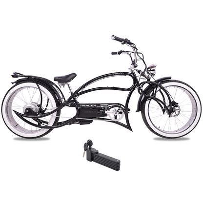 Tracer 1000W 26" Beyond Pro Classic Stretch Electric Bike - MB-EB-BP1000-BLK