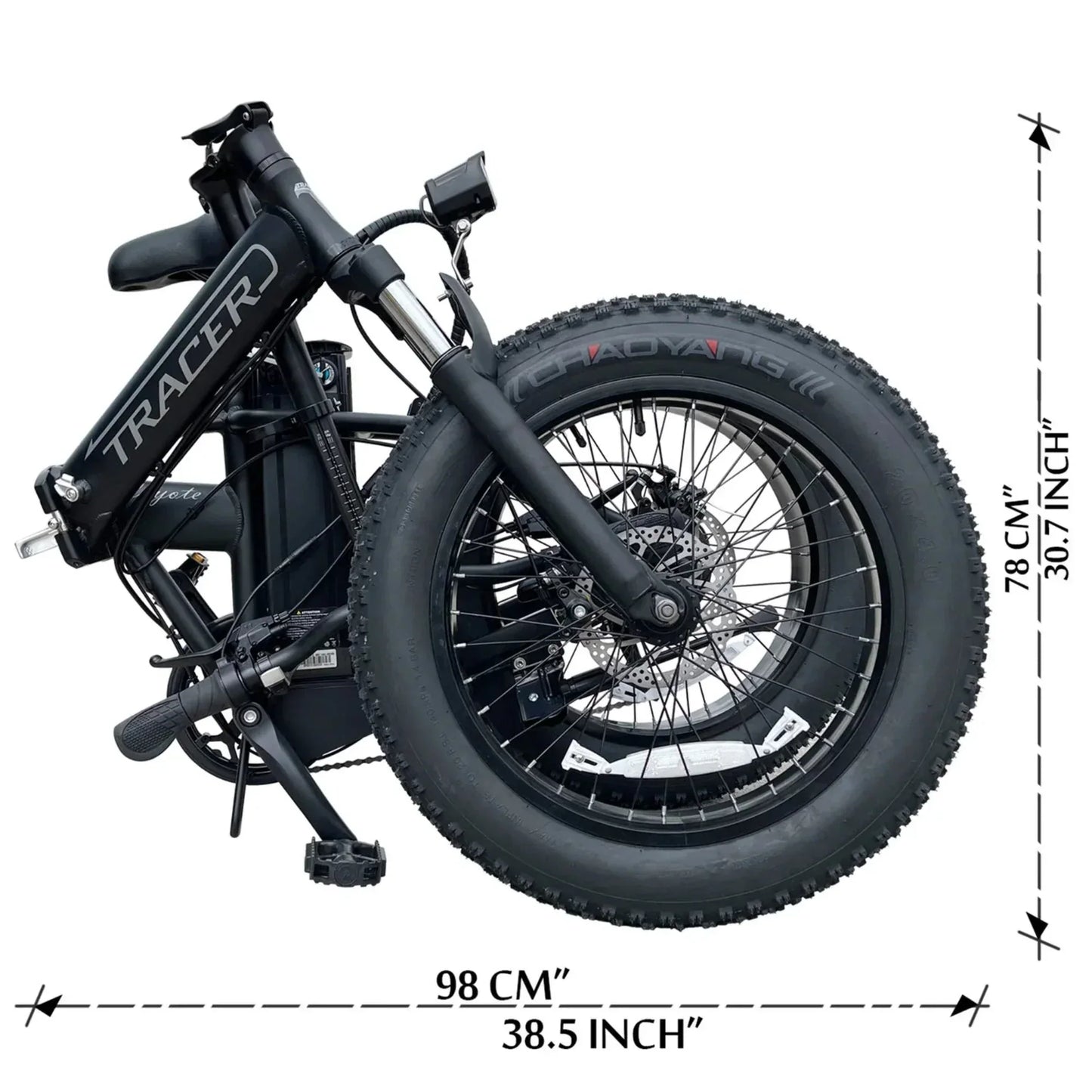 Tracer 500W 20" Coyote Foldable Electric Bike - MB-EB-COYOTE-MBK/BK