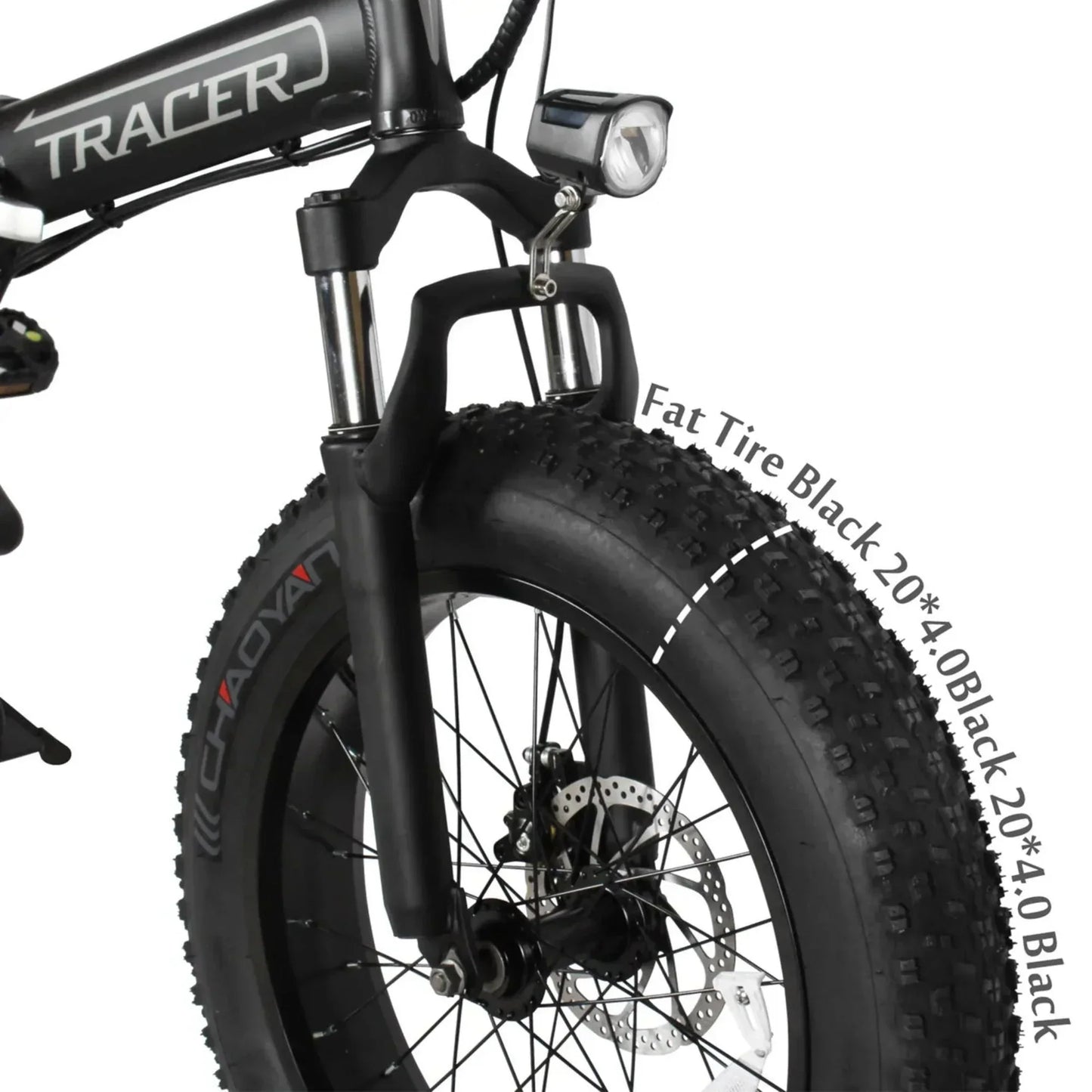 Tracer 500W 20" Coyote Foldable Electric Bike - MB-EB-COYOTE-MBK/BK