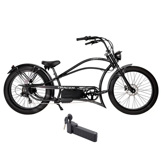 Tracer 1000W 48V Legend GT7 Chopper Stretch Cruiser Fat Tire Electric Bike