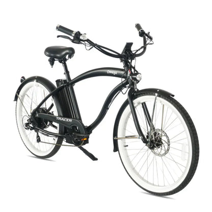 Tracer 500W 26" Omega Men's Beach Cruiser Electric Bike - MB-EB-OMEGA-M-MBK/ BK